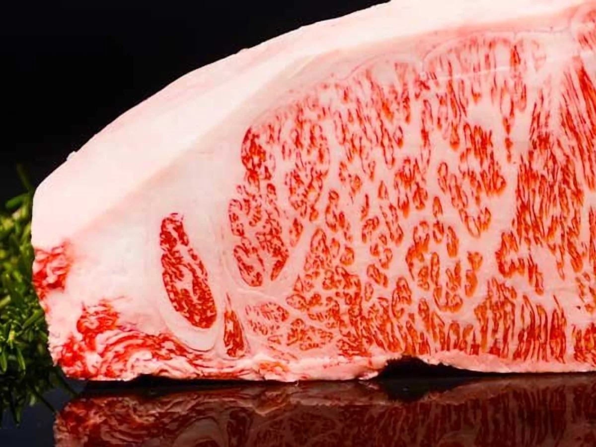きめ細かなサシが入った牛肉の塊