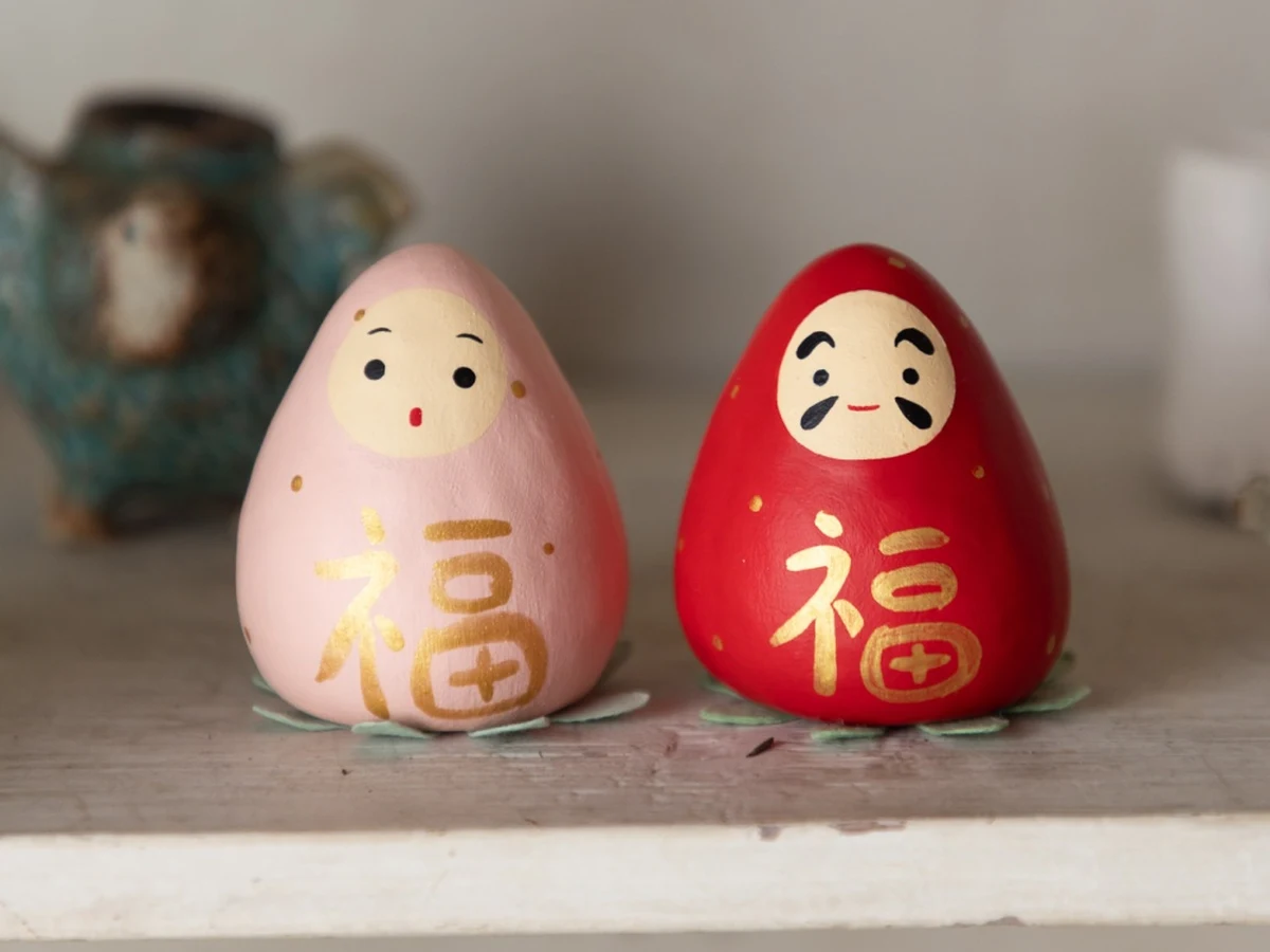 いちごの形をした、赤いいちごだるま