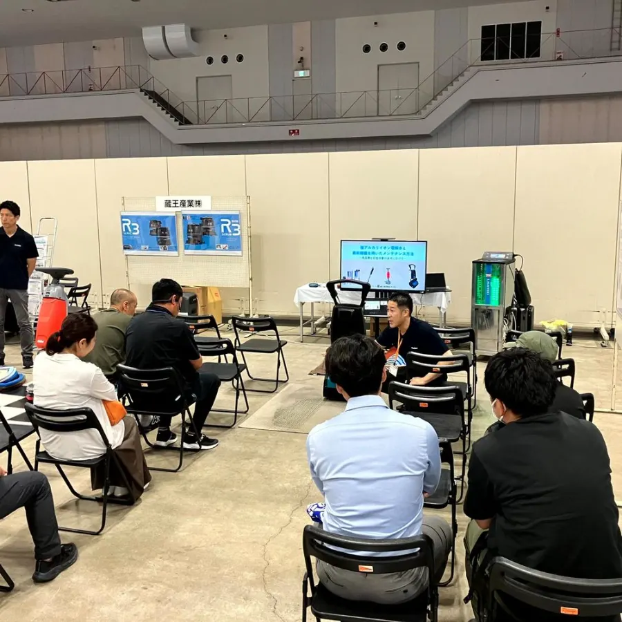 イノマタクリーンフェア2025の会場で開かれた説明会