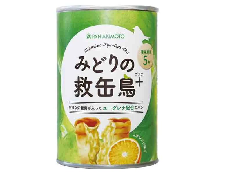 みどりの救缶鳥＋（プラス）｜ユーグレナ配合・賞味期限5年のパンの缶詰