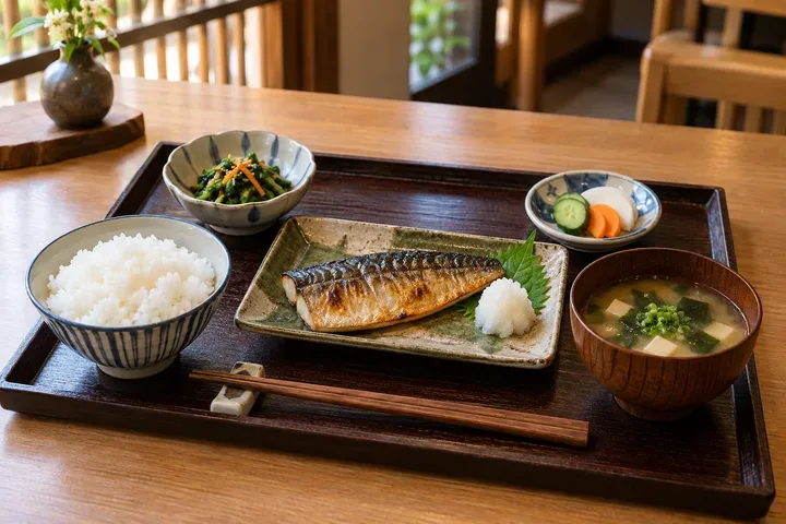 地域の料理が並ぶ食事の席
