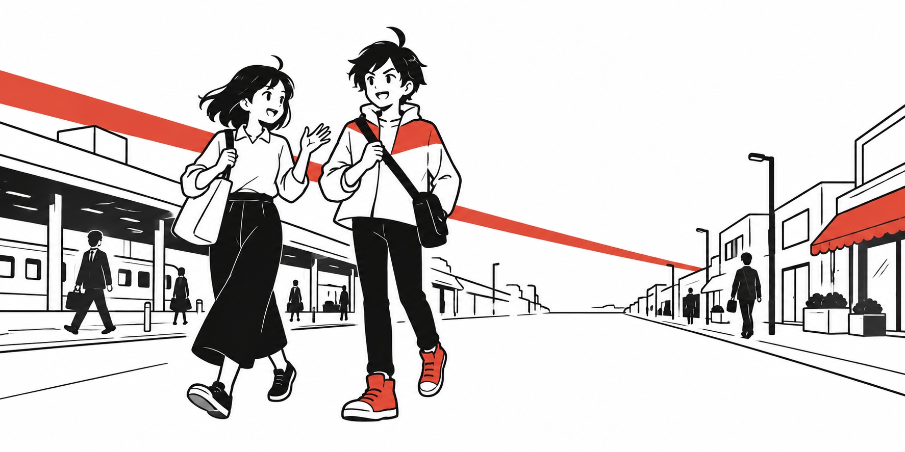 観光ではない平日の町を歩き、これからの暮らしを試す友人とビジュくん